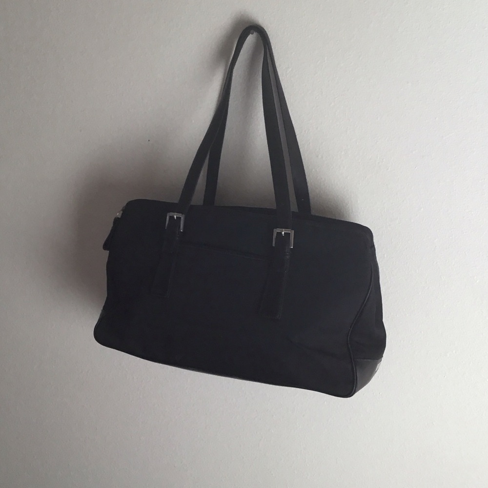 ✔️Coach Vintage Black Leather Travel or Office Bag, EUC